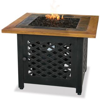 LP Gas Firebowl with Slate and Wood   14518576  