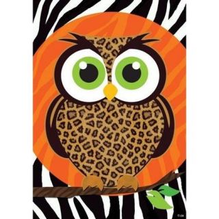 Leopard Owl   Standard Size 28 Inch X 40 Inch Decorative Flag