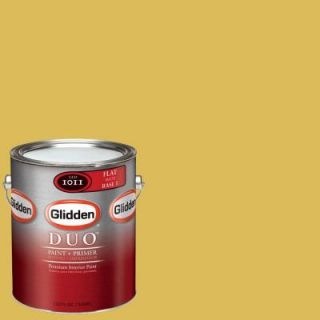 Glidden DUO 1 gal. #GLY06 01F Extra Virgin Olive Oil Flat Interior Paint with Primer GLY06 01F