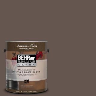 BEHR Premium Plus Ultra 1 gal. #BNC 33 Harvest Oak Matte Interior Paint 175301