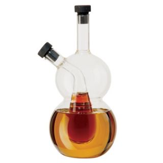 OGGI Glass Double Bubble Oil and Vinegar Cruet 38