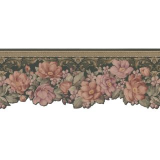 Brewster Mauve Floral Border Wallpaper   Shopping   Top