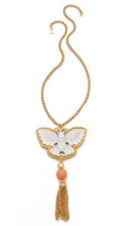 Kenneth Jay Lane Butterfly Tassel Necklace