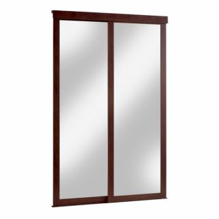 Sliding Mirror Fusion Door with Chocolate Frame   14696988  