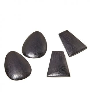 N Natori Acacia Wood Clip On Earring Set   7850077