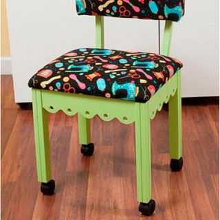 Arrow Sewing Chair with Seat Storage   Green/Black   7977223