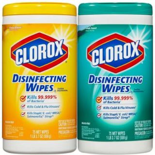 Clorox Fresh Scent and Citrus Blend Disinfecting Wipes (75 Count) (2 Pack) 4460001599