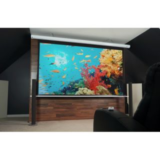 Elite Screens Saker, 150 inch 16:9 with 12 Drop, Electric Motorized