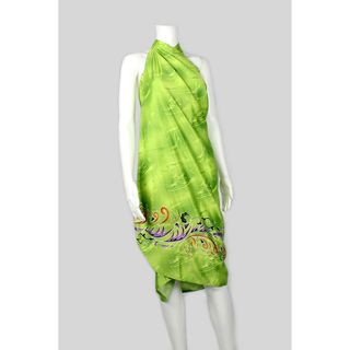 Green Sarong with Easy Tie Straps