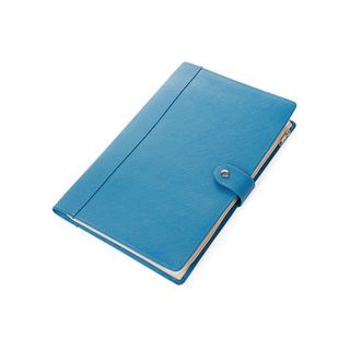 Morelle Naomi Saffiano Blue Leather Jewelry Notebook
