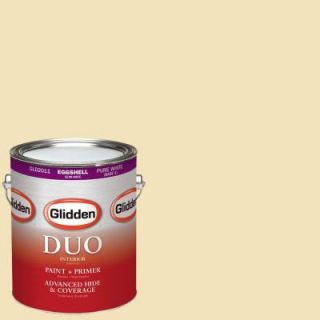 Glidden DUO 1 gal. #HDGY43D Haystack Eggshell Latex Interior Paint with Primer HDGY43D 01E
