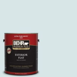 BEHR Premium Plus 1 gal. #500E 2 Aqua Breeze Flat Exterior Paint 405001