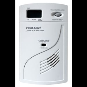 BRK CO614B Carbon Monoxide Detector, 120V AC/DC Plug In w/ Battery Backup & Digital Display