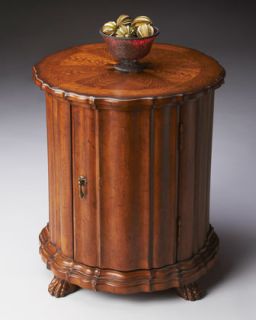 Vintage Oak Drum Table