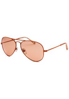 Women's Rachel Aviator Orange Sunglasses