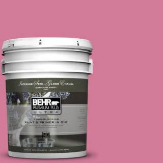 BEHR Premium Plus Ultra 5 gal. #P130 5 Little Bow Pink Semi Gloss Enamel Interior Paint 375405