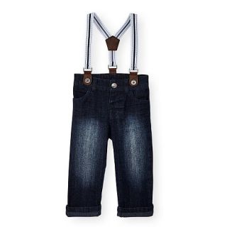 Koala Baby Boys Dark Wash Bootcut Suspender Jeans    Babies R Us