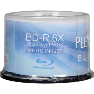 PlexDisc BD R White Inkjet Hub Printable Discs PLEX/633 214
