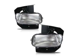99 02 Ford Expedition Fog Lights Clear Lens Front Driving Lamps PAIR