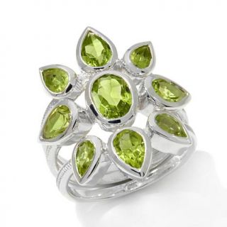 Himalayan Gems™ Set of 3 "Floral" Stackable Gemstone Rings   7827373