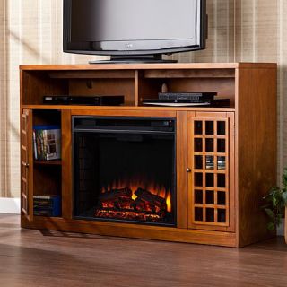 Denton Media Fireplace   Glazed Pine   7630108