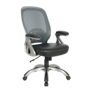 Mid Back Mesh Leather Executive Office Chair by Viva Office