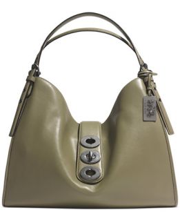 COACH MADISON TRIPLE TURNLOCK CARLYLE SHOULDER BAG IN LEATHER   COACH