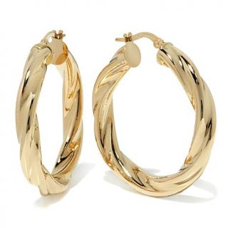 Treasures D'Italia 14K Yellow Gold Twisted Hoop Earrings   7823574