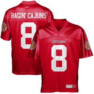 Louisiana Lafayette Ragin Cajuns #8 Fan Football Jersey   Vermillion