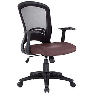 Modway EEI 756 BRN Pulse Vinyl Mid Back Task Chair with Fixed Arms, Brown