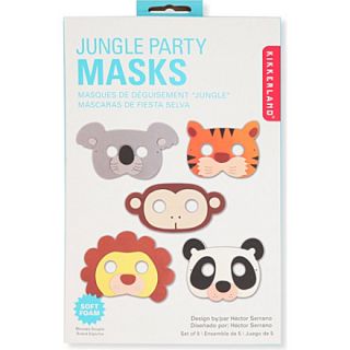 KIKKERLAND   Set of five jungle party masks
