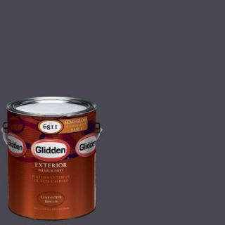 Glidden Premium 1 gal. #HDGV52D Black Amethyst Semi Gloss Latex Exterior Paint HDGV52DPX 01S