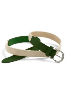 Flat Hunting Belt in Green  Mod Retro Vintage Belts