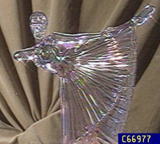 Fenton 6 1/2 Rose Glass Ballerina Figurine —