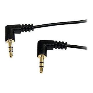 StarTech  MU3MMS2RA 3ft Slim 3.5mm Right Angle Stereo Audio Cable, M/M