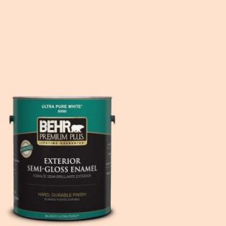 BEHR Premium Plus 1 gal. #P200 1 Melted Marshmallow Semi Gloss Enamel Exterior Paint 505001