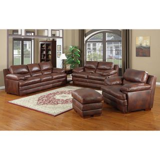 Baron Brown Leather Sofa Set  ™ Shopping   Big Discounts