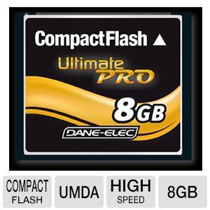 Dane Elec DA CF30 08G C High Speed UDMA Compact Flash Card   8GB