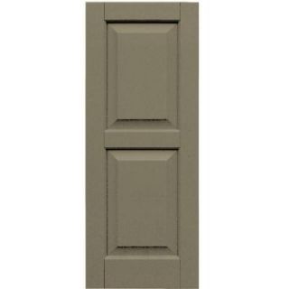 Winworks Wood Composite 15 in. x 38 in. Raised Panel Shutters Pair #660 Weathered Shingle 51538660