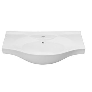 Ronbow Euro Style Overhang Ceramic Bathroom Sink with Overflow and