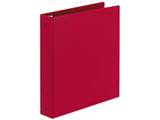 Avery 03410 Economy Round Ring Reference Binder, 1 1/2" Capacity, Red