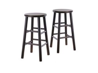 Winsome Wood Solid/Composite Bevel Seat Stool   Set of 2