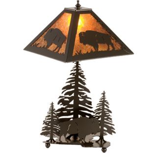 Buffalo 21 H Table Lamp with Square Shade by Meyda Tiffany