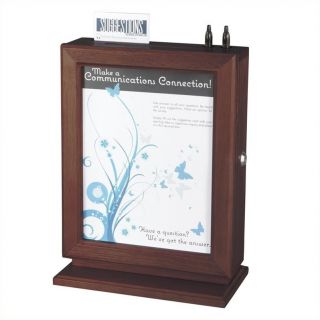 Safco Customizable Wood Suggestion Box in Mahogany   4236MH
