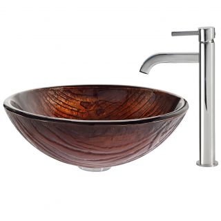 Titania Glass Vessel Sink with Ramus Faucet