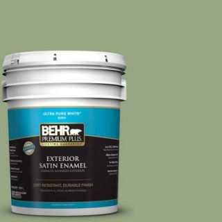 BEHR Premium Plus 5 gal. #M380 5 Hillside Grove Satin Enamel Exterior Paint 940005