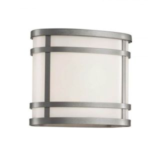 Cambridge Silver Finish Outdoor Wall Sconce With A White Shade