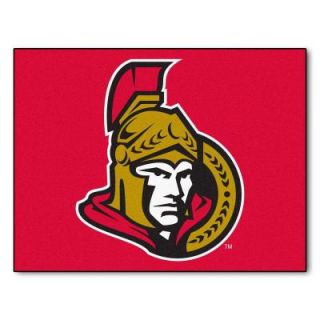 FANMATS Ottawa Senators 2 ft. 10 in. x 3 ft. 9 in. All Star Rug 10423