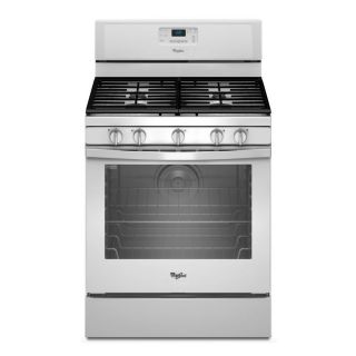 Whirlpool 5 Burner Freestanding 5.8 cu Self Cleaning Convection Gas Range (White) (Common: 30 in; Actual: 29.87 in)
