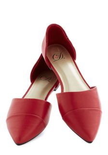 Campaign and Simple Flat in Red  Mod Retro Vintage Flats